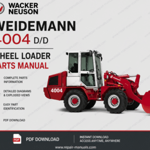 Parts manual for Wacker Neuson Weidemann 4004 D/D Wheel Loader