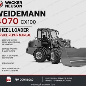 Service Repair Manual for Wacker Neuson Weidemann 4070 CX100 Wheel Loader