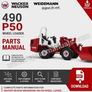 Wacker Neuson Weidemann 490 P50 Wheel Loader parts manual