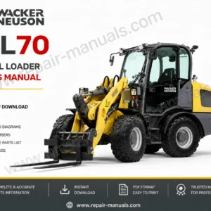 Parts manual for Wacker Neuson WL70 Wheel Loader